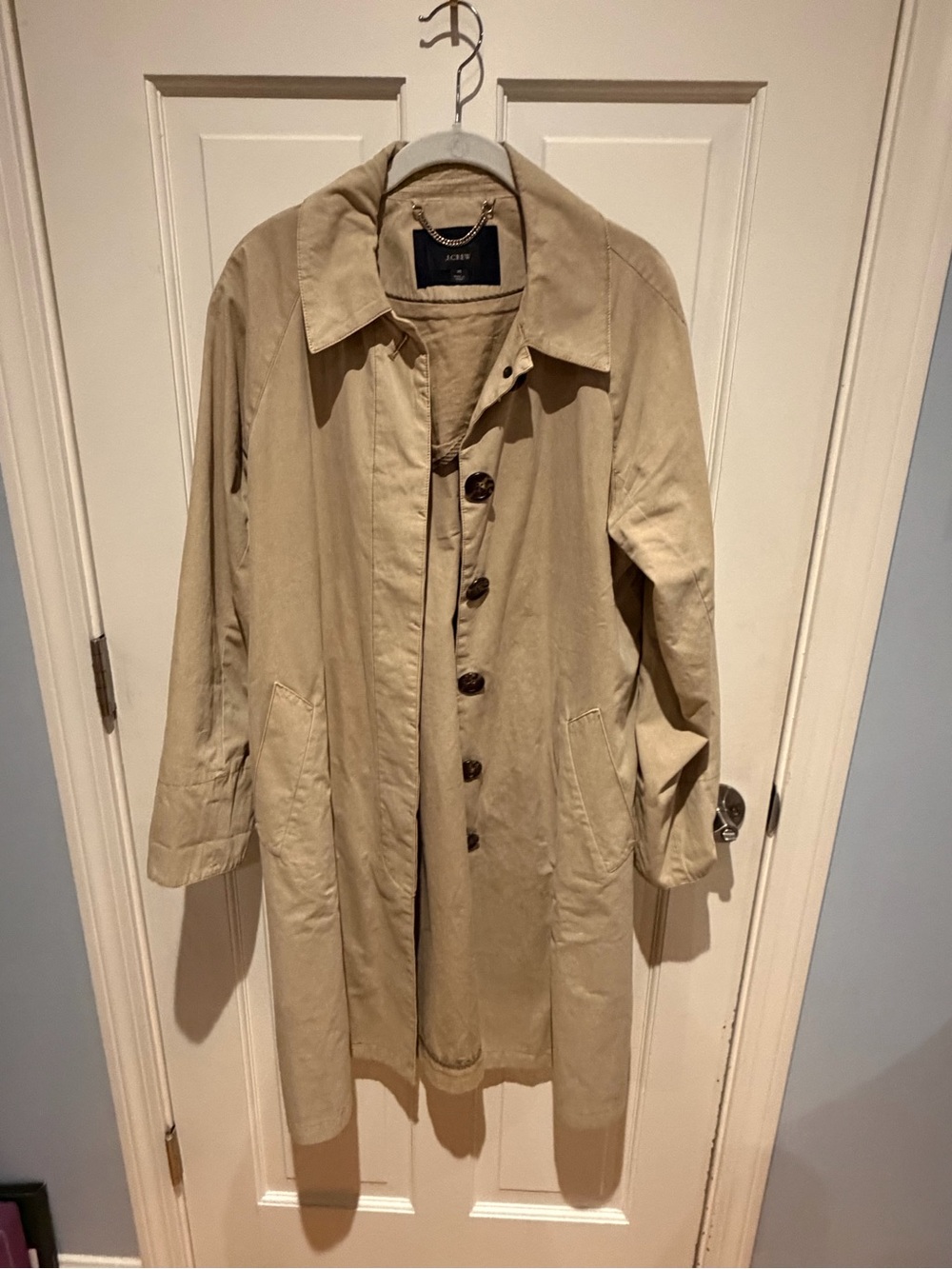 J. Crew Tan Lightweight Single-Breasted Trench Coat